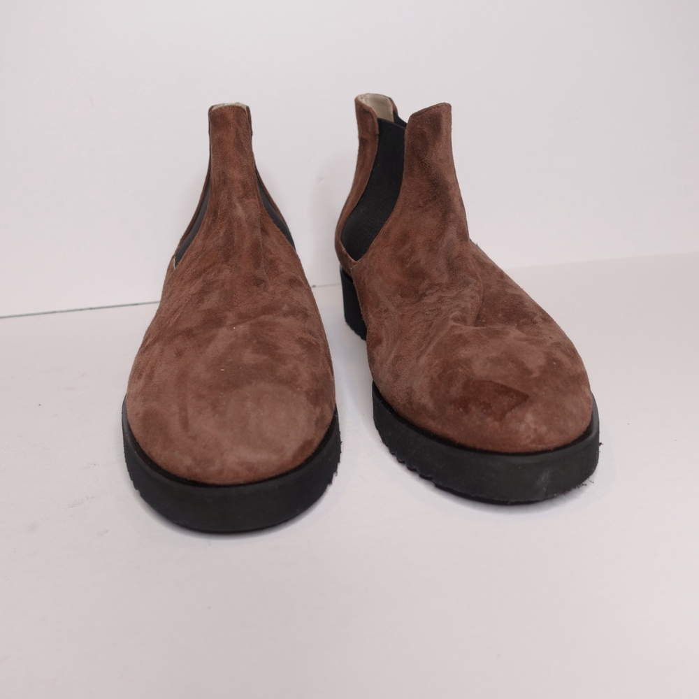 Amalfi by Rangoni Brown Suede Chelsea Boots Size 12M Made in Italy